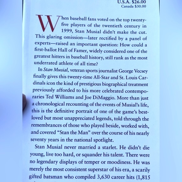 _Stan Musial: An American Life_ by George Vecsey (hardback w/dustcover) - Picture 3 of 4